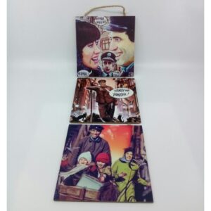 YEŞİLÇAM 3 RETRO ÜÇLÜ AHŞAP POSTER - Görsel 1